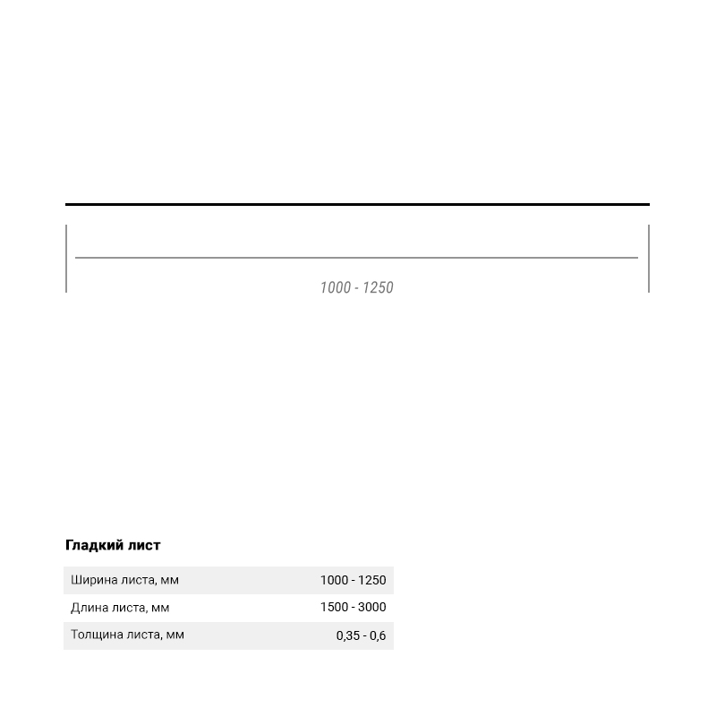 Гладкий лист Zn 1500*1250*0,3 односторонний