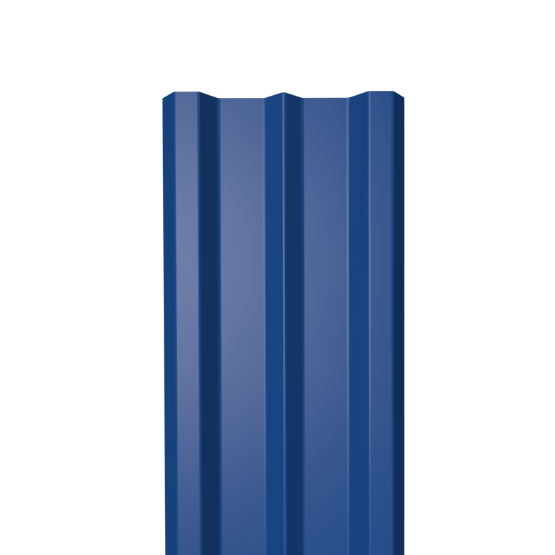 Металлический штакетник Гладкий полиэстер RAL 5005 (Синий) 1800*100*0,45 односторонний Прямой