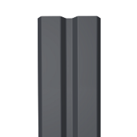 Металлический штакетник Гладкий полиэстер RAL 7024 (Мокрый асфальт) 1500*87*0,4 односторонний Прямой
