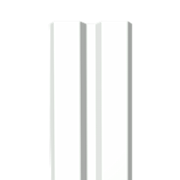 Металлический штакетник Гладкий полиэстер RAL 9003 (Белый) 1500*87*0,4 односторонний Прямой