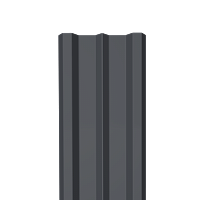 Металлический штакетник Гладкий полиэстер RAL 7024 (Мокрый асфальт) 1500*100*0,5 односторонний Прямой
