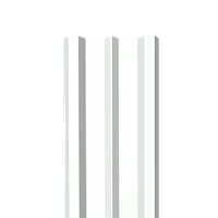 Металлический штакетник Гладкий полиэстер RAL 9003 (Белый) 2500*100*0,5 двухсторонний Прямой