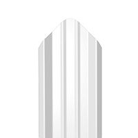 Металлический штакетник Гладкий полиэстер RAL 9003 (Белый) 1800*69*0,45 односторонний Фигурный