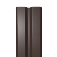 Металлический штакетник Гладкий полиэстер RAL 8017 (Шоколадно-коричневый) 3000*87*0,4 односторонний Прямой