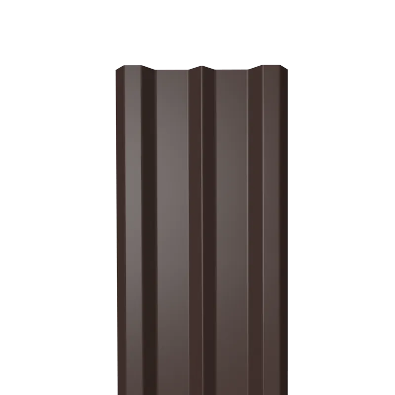 Металлический штакетник Гладкий полиэстер RAL 8017 (Шоколадно-коричневый) 1500*100*0,5 односторонний Прямой