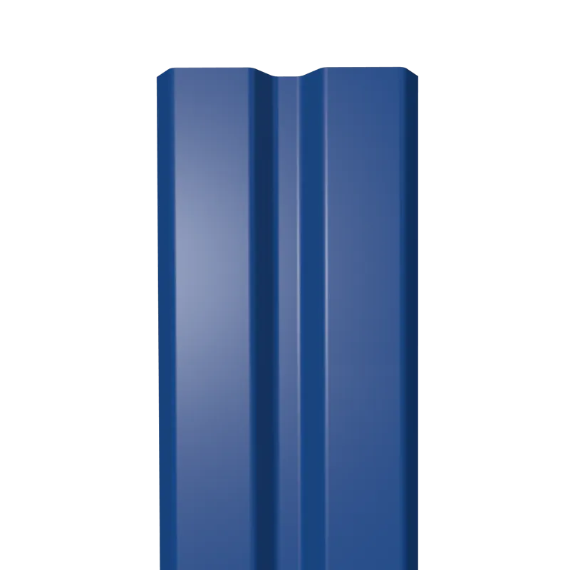 Металлический штакетник Гладкий полиэстер RAL 5005 (Синий) 1500*87*0,45 двухсторонний Прямой
