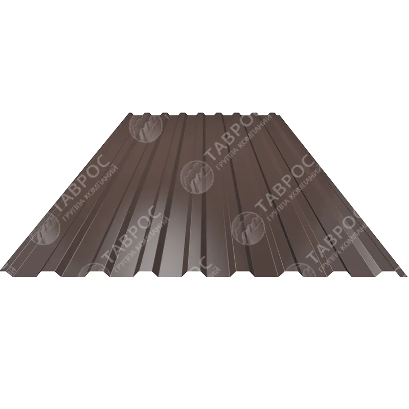Профнастил Н-20 Гладкий полиэстер RAL 8017 (Шоколадно-коричневый) 1500*1150*0,4 односторонний